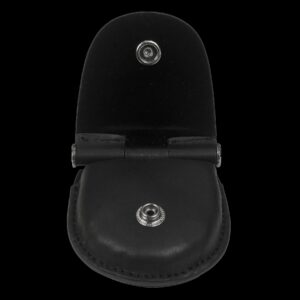 Superior Quality Black Calf Leather Pocket Reloj Case