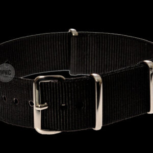 24mm Black NATO Militar Reloj Strap