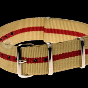 20mm Sand and Red NATO Militar Reloj Strap