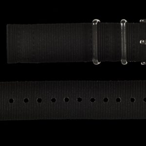 2 Piece 22mm Black NATO Militar Reloj Strap in Ballistic