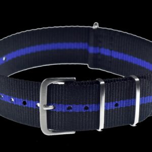 18mm «Thin Blue Line» Police Pattern Ballistic Nylon Webbing Strap