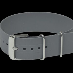 20mm Grey Silicone/Rubber NATO Militar Reloj Strap