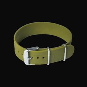 20mm Olive Green Silicone/Rubber NATO Militar Reloj Strap