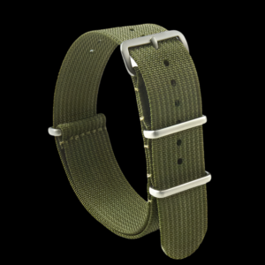 22mm Ribbed Army Green NATO Militar Reloj Strap