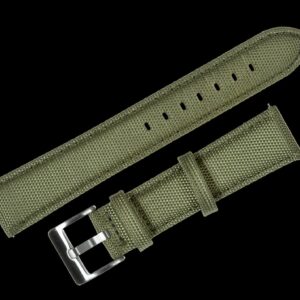 22mm Olive Green Sailcloth CORDURA® Relojstrap – Authentie