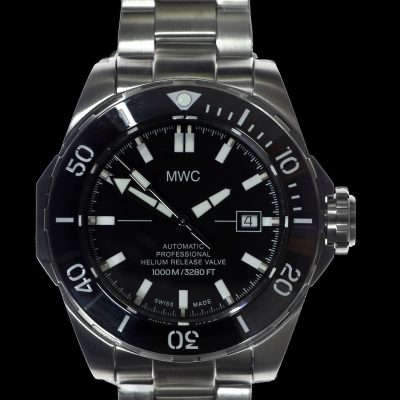 MWC 100atm / 3,280ft / 1000m resistente al agua Divers Reloj in – Blanco