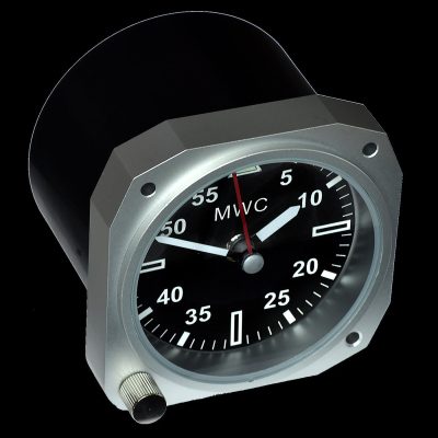 Limited Edition Replica Cockpit / Desk Clock in Aluminium Finish – Negro