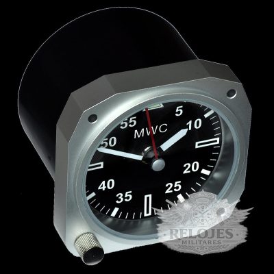 Limited Edition Replica Cockpit / Desk Clock in Aluminium Finish – Negro