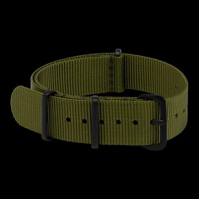 18mm Olive NATO Militar Reloj Strap with Covert Non Reflective