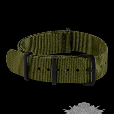 18mm Olive NATO Militar Reloj Strap with Covert Non Reflective