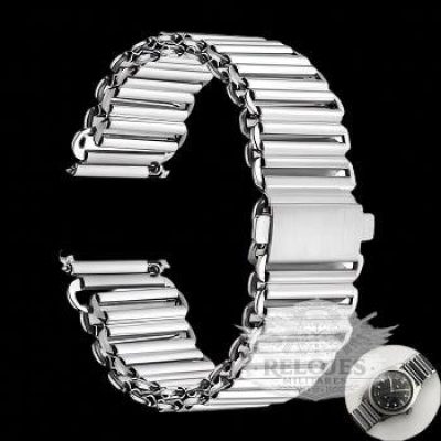 20mm Retro 1940/50s «Bonklip» Style Stainless Steel Bracelet