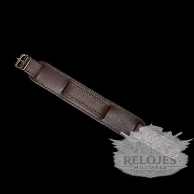 Brown 1950s Pattern 20mm Leather Militar Reloj Strap with