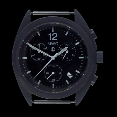 MWC Mechanical/Quartz Hybrid NATO Pattern Militar Pilots Chronograph – Negro