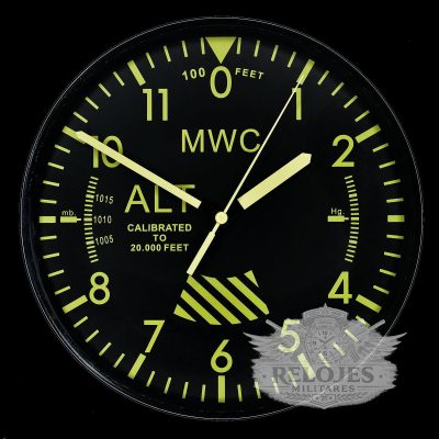 MWC Limited Edition Altimeter Wall Clock with High Visibility Dial,