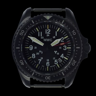 MWC Automático negro PVD militares reloj de buceo Reloj – Tritium / – NATO strap