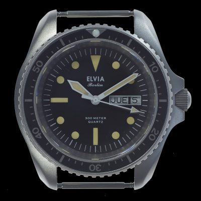 ELVIA Day/Date militares reloj de buceo Reloj with cristal de zafiro and – NATO strap