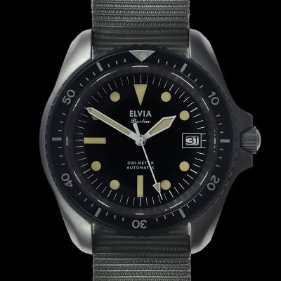 ELVIA Automático militares reloj de buceo Reloj with cristal de zafiro and – NATO strap