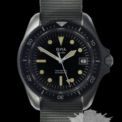 ELVIA Automático militares reloj de buceo Reloj with cristal de zafiro and – NATO strap