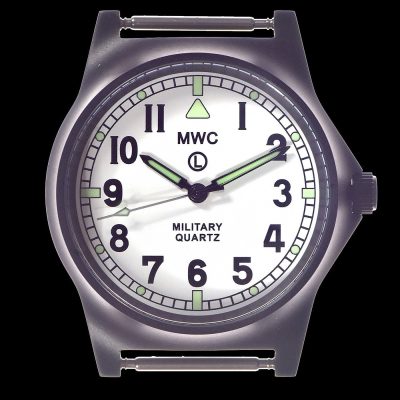 MWC G10 LM zonder datum roestvrij staal Militar Reloj with White – Grijs