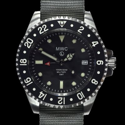 MWC roestvrij staal GMT (Dual Time Zone) Militar Reloj with – NATO strap