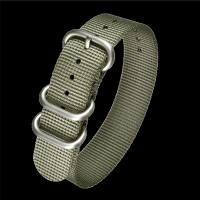 20mm Grey Ballistic Nylon Zulu Pattern Militar Reloj Stra