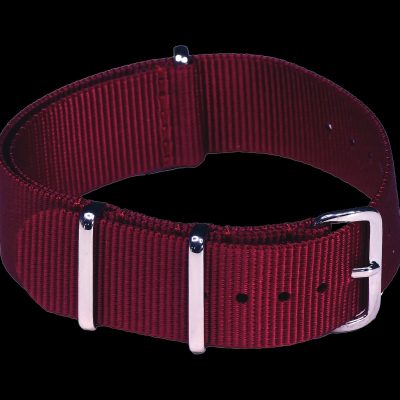 18mm Dark Red NATO Militar Reloj Strap