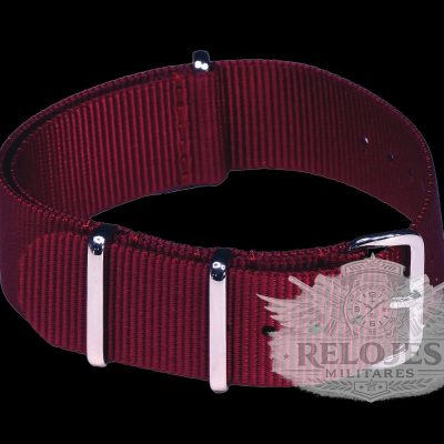 22mm Dark Red NATO Militar Reloj Strap