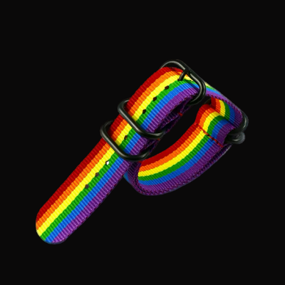 22mm LGBT Rainbow Zulu NATO Militar Reloj Strap in Ballistic Nylon