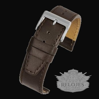 18mm High Quality Brown Calf Leather Reloj Strap with Soft Nubuck