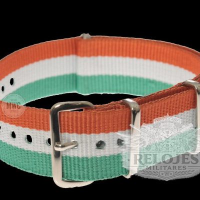 Ireland – 20mm «Orange, White and Green» NATO Militar Reloj Strap