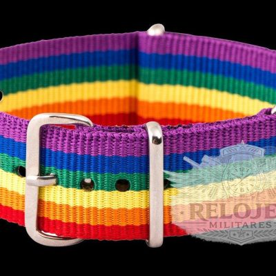 20mm LGBT Rainbow NATO Militar Reloj Strap