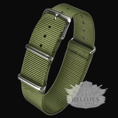 22mm Olive NATO Militar Reloj Strap
