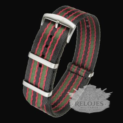 Superior 20mm Black, Red and Olive Green NATO Militar Horlo