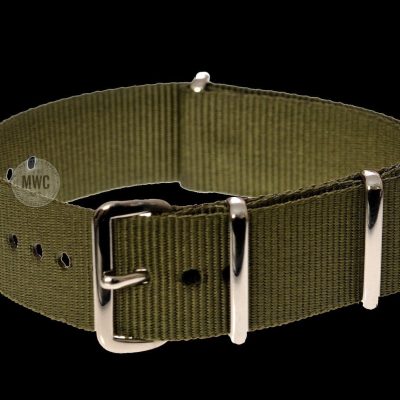 24mm Olive NATO Militar Reloj Strap