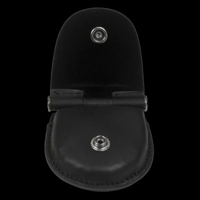 Superior Quality Black Calf Leather Pocket Reloj Case