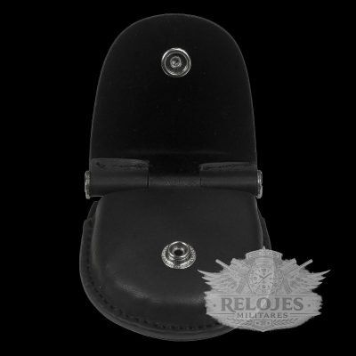 Superior Quality Black Calf Leather Pocket Reloj Case