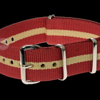 20mm Red and Sand NATO Militar Reloj Strap