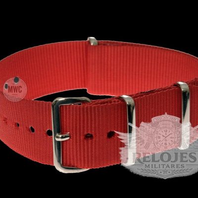 22mm Red NATO Militar Reloj Strap