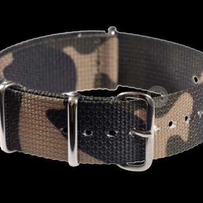 20mm Woodland Camouflage NATO Militar Reloj Strap