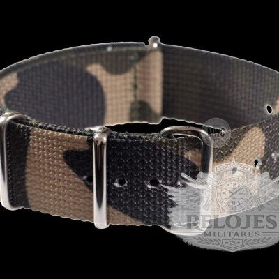 20mm Woodland Camouflage NATO Militar Reloj Strap