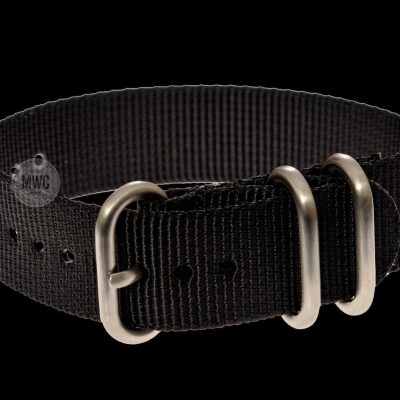 20mm Black Zulu Pattern Nylon Militar Reloj Strap