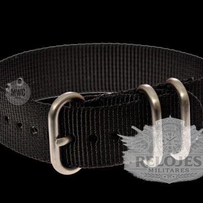 20mm Black Zulu Pattern Nylon Militar Reloj Strap