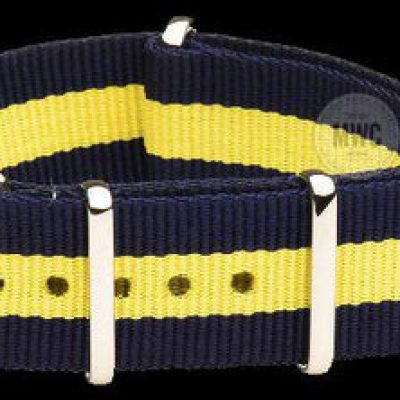 22mm Blue and Yellow NATO Militar Reloj Strap