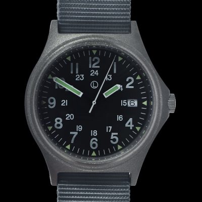 G10 100m resistente al agua Militar Reloj with 12/24 hour dial in – Stalen armband