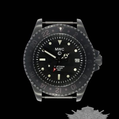MWC GMT (Dual Time Zone) PVD Militar Reloj on Matching Steel