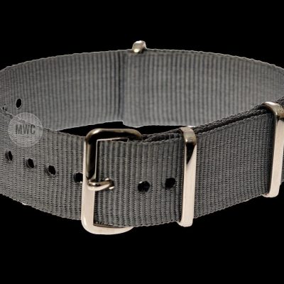 18mm Grey NATO Militar Reloj Strap