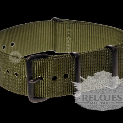 22mm Olive NATO Militar Reloj Strap with Covert Non Reflective
