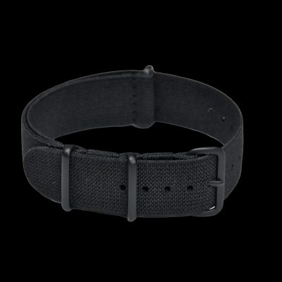 20mm Elasticated Black NATO Militar Reloj Strap with PVD Buckles