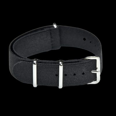20mm Elasticated Black NATO Militar Reloj Strap