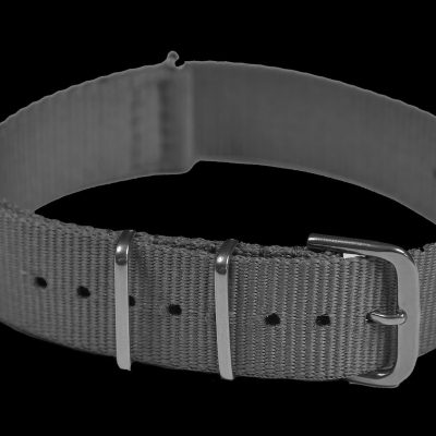 18mm Dark Grey NATO Militar Reloj Strap in Ballistic Nylon with